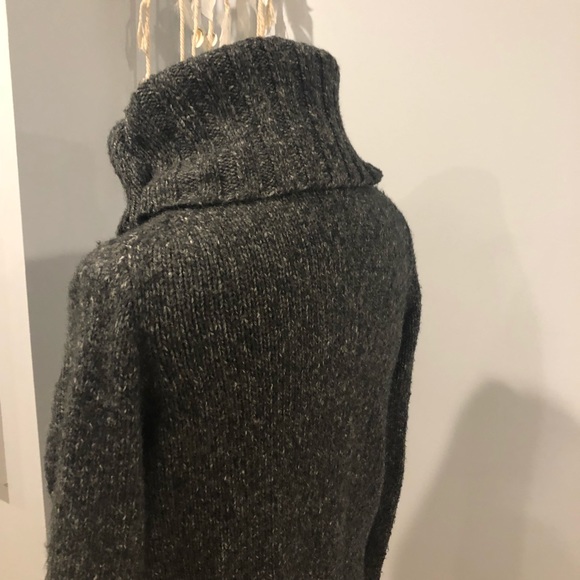 BCBGMaxAzria grey asymmetrical button sweater - Picture 7 of 8